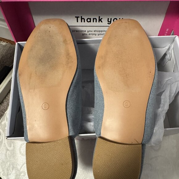 Hey Girl by Corkys Blue Denim Charmer Mules EUC - Picture 6 of 7